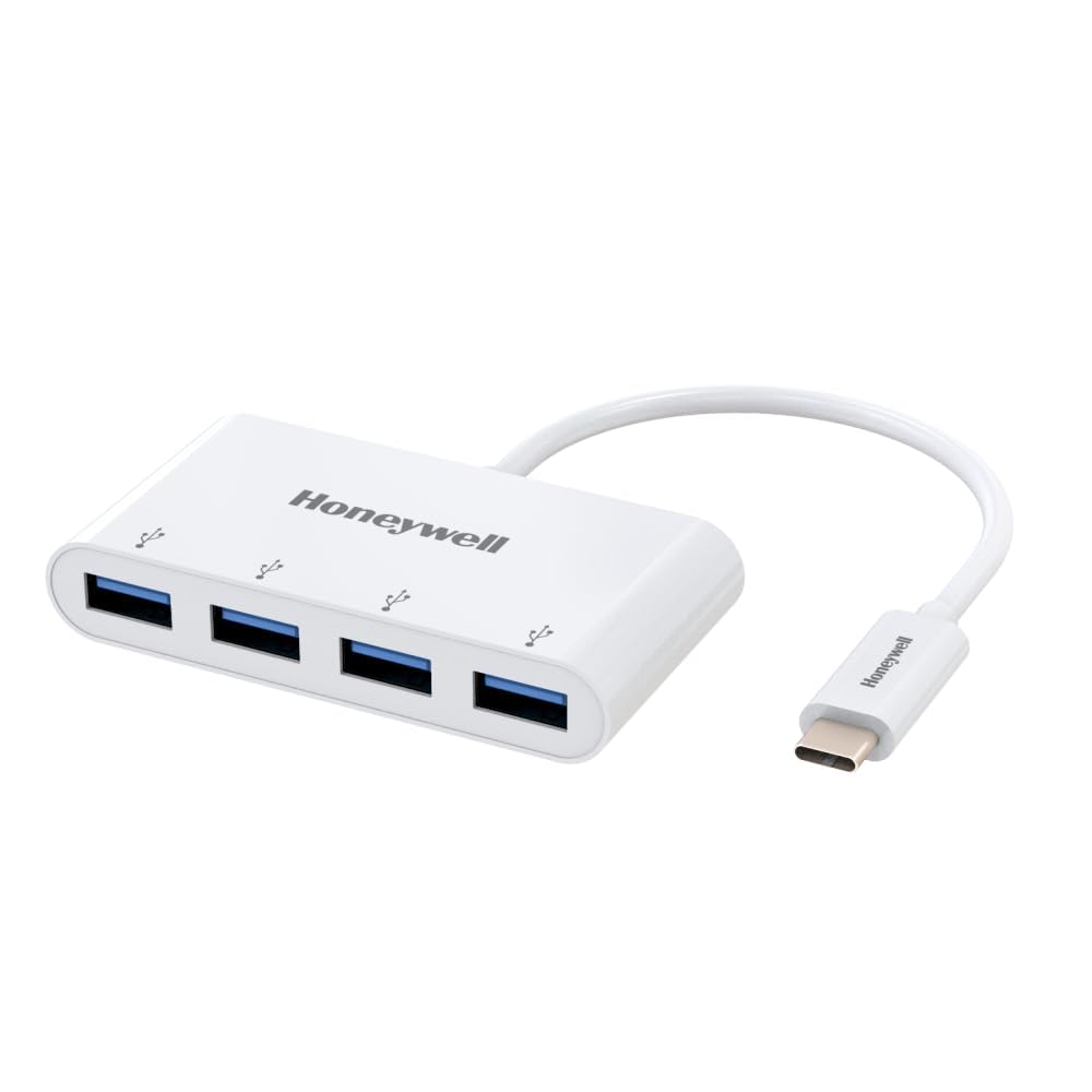 (Open Box) Honeywell Newly Launched 4in1 Ultra Slim Multiport Type C Hub to 1xUSB 3.0 & 3xUSB 2.0 Ports,30cms(1 feet) Cable,DataTransfer Speed Upto 5GBPS,Universally Compatible with All USB,PC,Speaker,Laptop