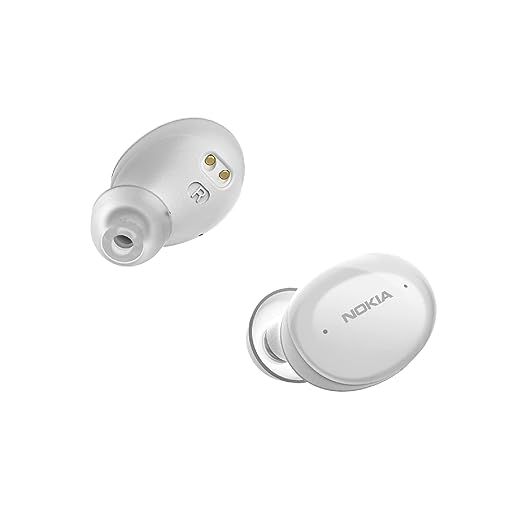 (open box) Nokia Comfort Earbuds (TWS-411-WH) Wireless Bluetooth Earbuds for Phone, Laptop and Tablet. Compatible with iOS and Anrdoid ‰ÛÒ IPX5 Waterproof ‰ÛÒ Up to 29 Hour Playtime ‰ÛÒ Compact Charging case