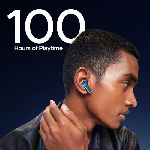 (Open Box) boAt Nirvana Space w/ 360º Spatial Audio, ANC Up to 32dB, 100hrs Playback, 4 Mics with AI-ENx™, Hearables App, Adaptive EQ, in-Ear Detection, DLC Drivers Truly Wireless in Ear Earbuds