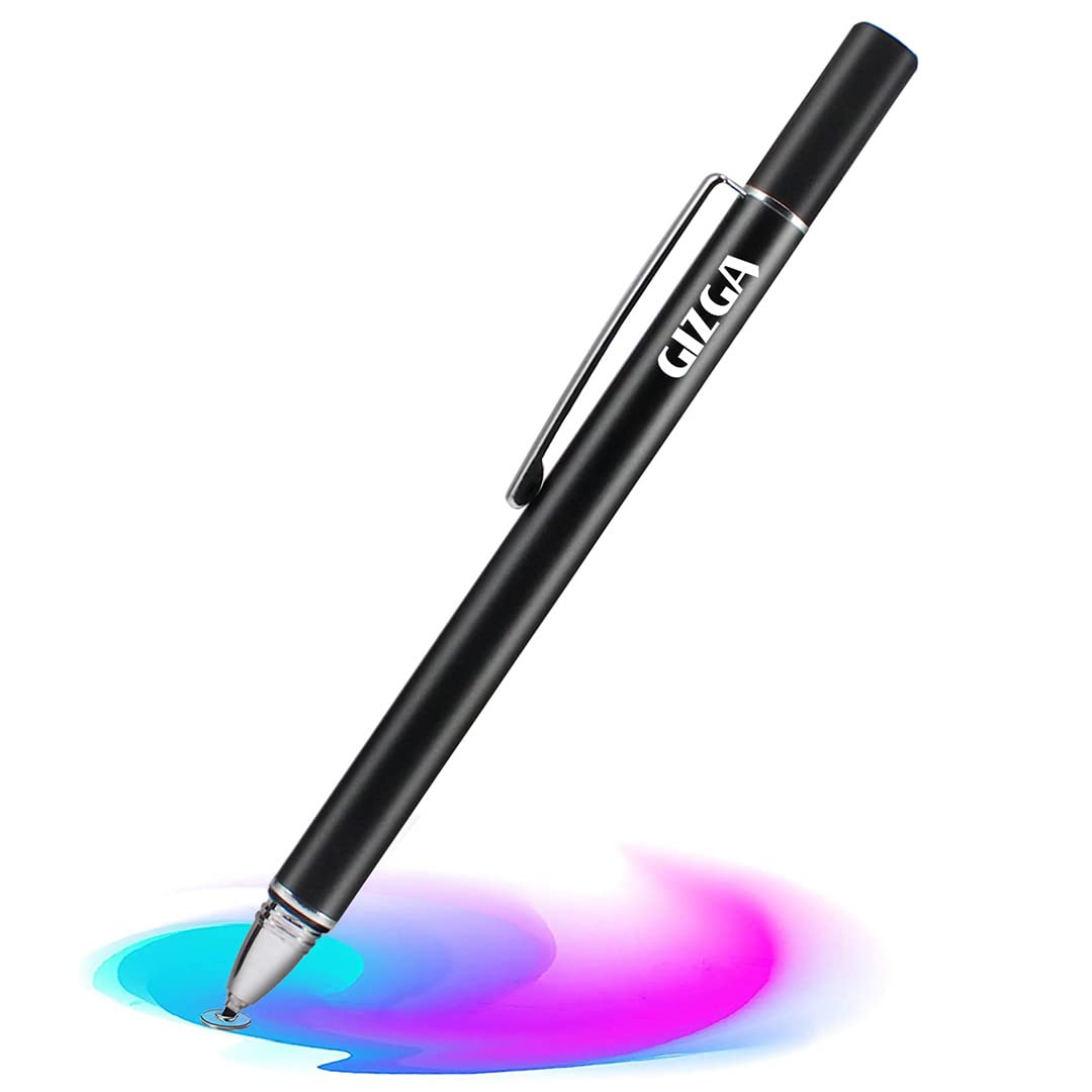 (OPEN BOX )GIZGA Capacitive Stylus Pen for Smartphone/Tablet/iPad/Pro/Air/iPhone/iOS/Android/All Touch Screens Devices| Fine Point Disc Tip, Lightweight Aluminum Body Magnetic Cap Drawing Writing (Grey