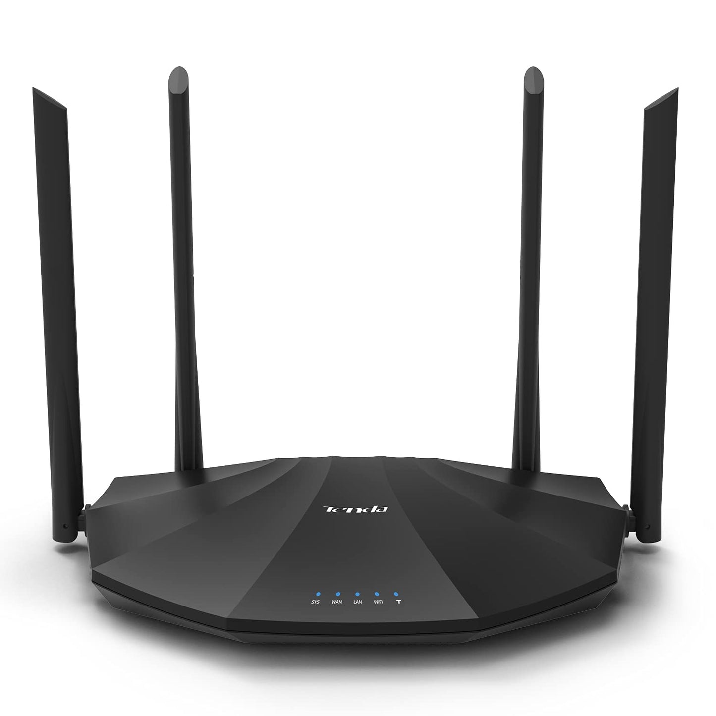 (Open Box) Tenda AC21 2100Mbps Dual Band Gigabit Wireless Router, MU-MIMO, Easy Setup, Supports Guest Network, Parental Control, Client Filter, IPv6 (Black, Not a Modem)