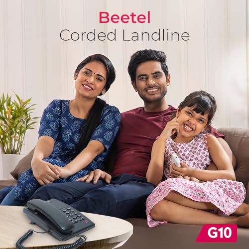 (Open Box) Beetel B11 Corded Landline Phone, Ringer Volume Control, LED for Ring Indication, Wall/Desk Mountable, Classic Design, Clear Call Quality, Mute/Pause/Flash/Redial Function (Made in India)(Black)(B11)