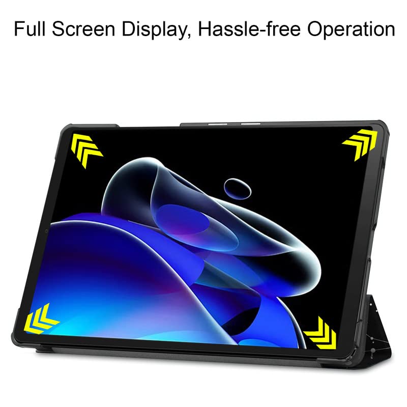 (OPEN BOX)Robustrion Trifold Flip Stand Case Cover for Realme Pad X 11 inch Tablet Cover - Black
