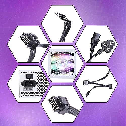 (Open Box)Zebronics 450W Black Gold Power Supply with 3X SATA connectors, 2X Molex, 80mm Built-in Fan, Extra Long Cables, 1.2 Meter Power Cable and Suitable for Regular use Computers