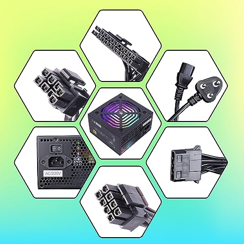 (Open Box)Zebronics 450W Black Gold Power Supply with 3X SATA connectors, 2X Molex, 80mm Built-in Fan, Extra Long Cables, 1.2 Meter Power Cable and Suitable for Regular use Computers
