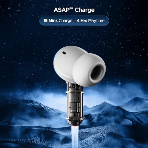 (Open Box) boAt Nirvana Space w/ 360º Spatial Audio, ANC Up to 32dB, 100hrs Playback, 4 Mics with AI-ENx™, Hearables App, Adaptive EQ, in-Ear Detection, DLC Drivers Truly Wireless in Ear Earbuds