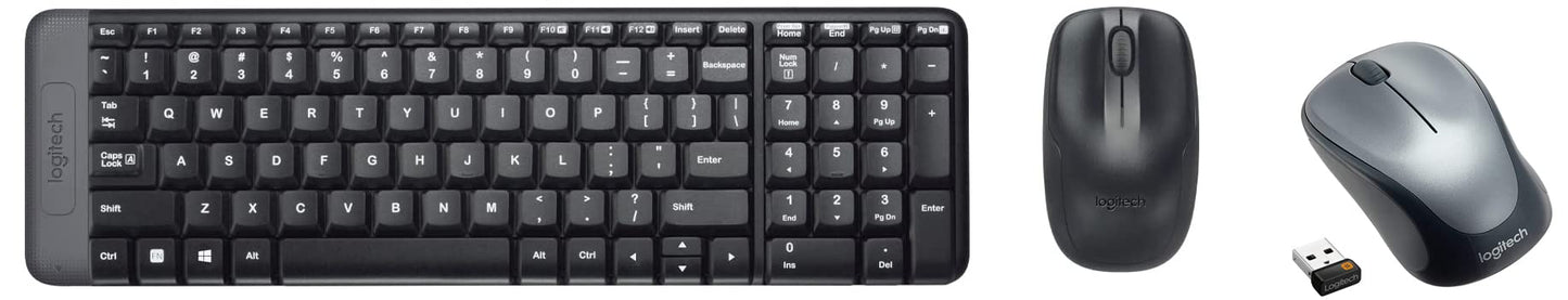 (Open Box) Logitech MK215 Wireless Keyboard and Mouse Combo, 2.4 GHz Wireless, 3 Years Warranty, Compact Design, 2-Year Battery Life(Keyboard),5 Month Battery Life(Mouse) PC/Laptop- Black