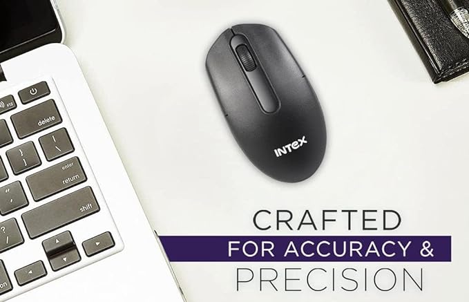 (Open Box) Intex IT-WL121 / Amaze + Wireless Optical Mouse (2.4GHz Wireless, Black)