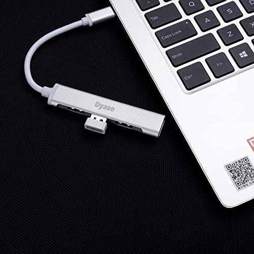(Open Box)Dyazo 3-Port USB Data Hub High Speed Splitter Plug/Box/Adapter Expansion, Small, Compact, Universal Data Transfer, Wide Compatibility: Windows, Mac OS (Black)