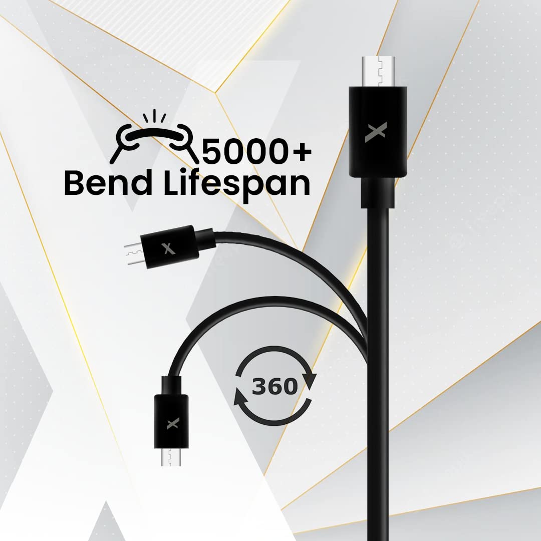 FLiX (Beetel USB to Micro USB PVC Data Sync & 2A Fast Charging Cable, Made in India, 480Mbps Data Sync, Solid Cable, 1 Meter Long USB Cable for Micro USB Devices (Black)(XCD-M11)