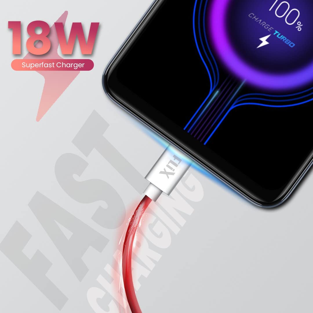 FLiX (Beetel USB to Micro USB PVC Data Sync & 2A Fast Charging Cable, Made in India, 480Mbps Data Sync, Solid Cable, 1 Meter Long USB Cable for Micro USB Devices (Black)(XCD-M11)