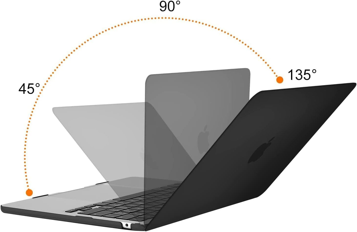 (OPEN BOX)MOCA Case for MacBook Air 13.6 inch Case 2022 2023 2024 Release M3 A3113 M2 A2681 with Touch ID,Hard Shell Case Cover (Frost Clear)
