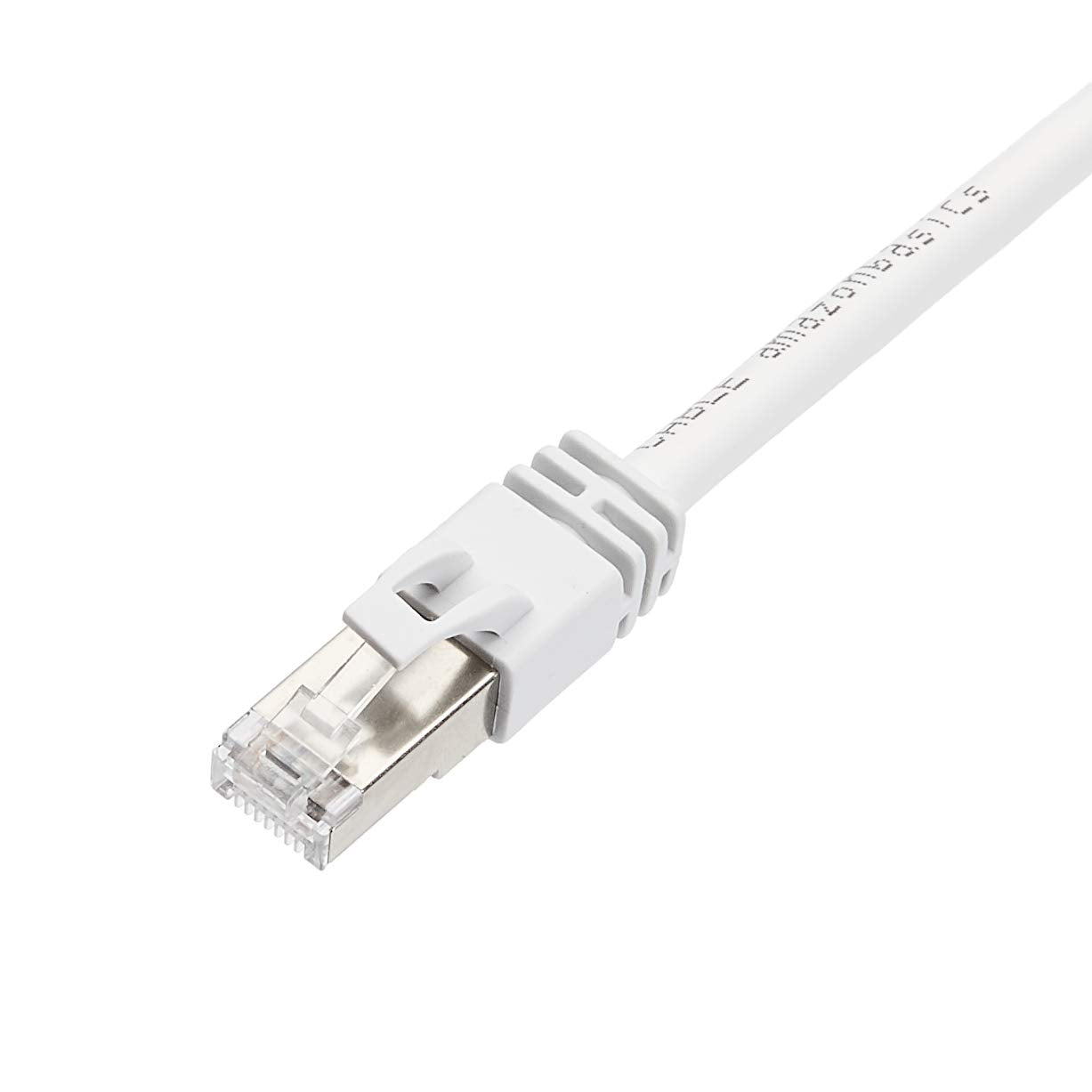 (Open Box )amazon basics Rj45 Cat 7 High-Speed Gigabit Ethernet Patch Internet Cable For Printer, Server - 10Gbps, 600Mhz - White, 10-Foot, White
