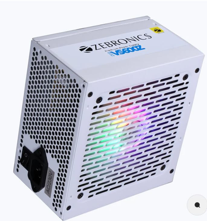 (Open Box)Zebronics 450W Black Gold Power Supply with 3X SATA connectors, 2X Molex, 80mm Built-in Fan, Extra Long Cables, 1.2 Meter Power Cable and Suitable for Regular use Computers