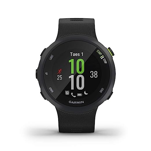 (Open Box) Garmin Forerunner 45, 42mm Easy-to-use GPS Running Watch with Coach Free Training Plan Support, Black