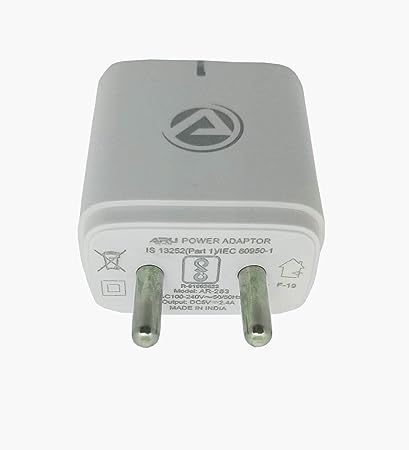 (Open Box) Aru mobile charger 2.4a with data cable ar 263- White