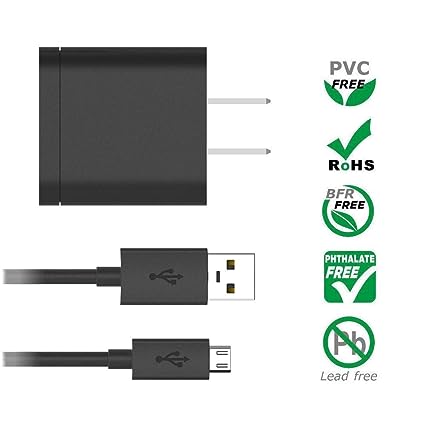 (Open Box) Motorola 10W Rapid Charger with 3.3 Foot USB-A to Micro USB Cable - Black (Retail Box)