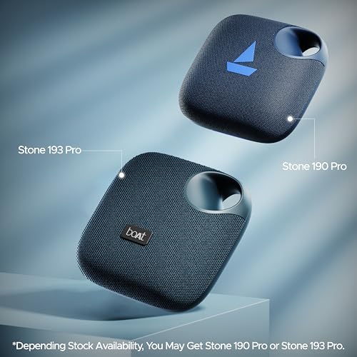 (Open Box) boAt Stone 193 Pro /190 Pro with 5W Signature Sound, Up to 12hrs of Playtime, TWS Feature, Built-in Mic, Bluetooth v5.3, AUX Port, TF Card Connectivity, IPX6 & Type-C Bluetooth Speaker(Raging Black)
