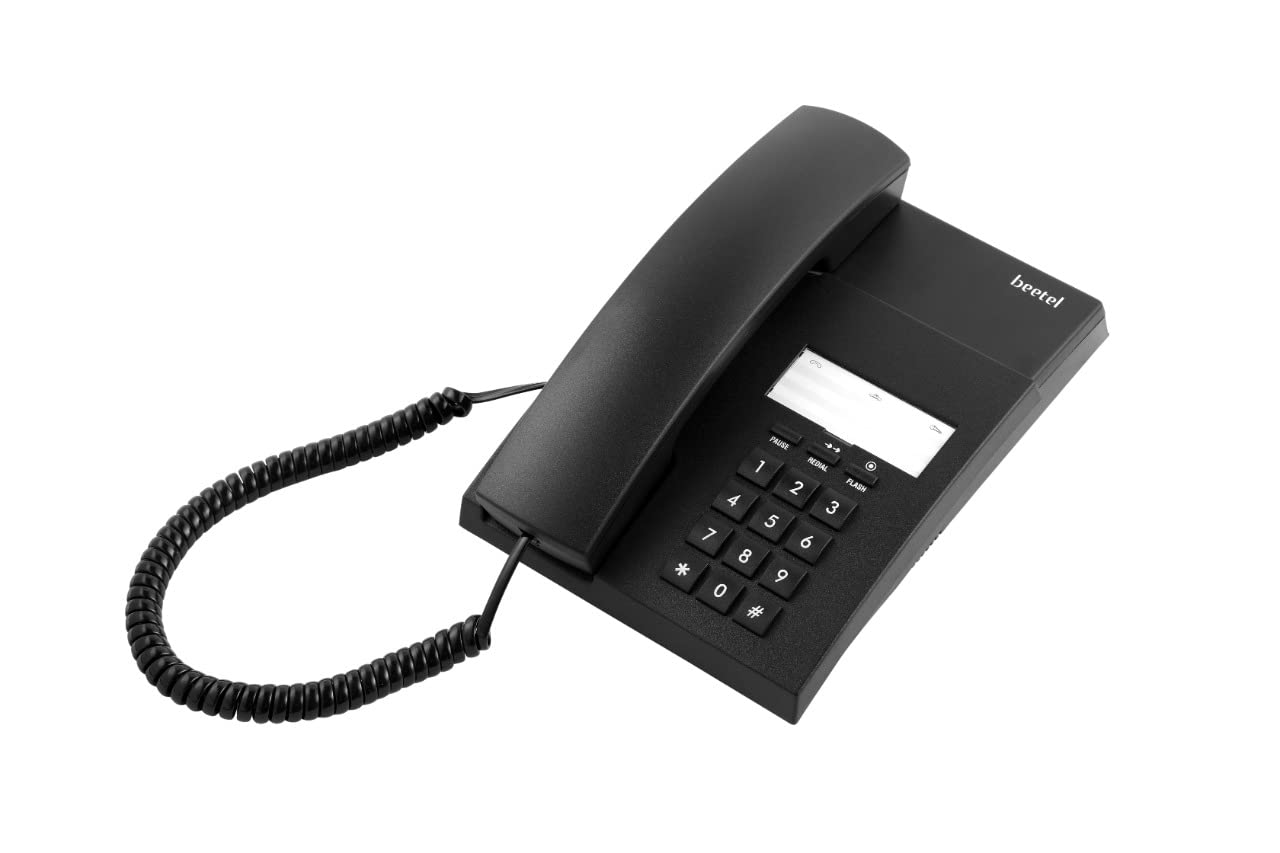 (Open Box) Beetel B11 Corded Landline Phone, Ringer Volume Control, LED for Ring Indication, Wall/Desk Mountable, Classic Design, Clear Call Quality, Mute/Pause/Flash/Redial Function (Made in India)(Black)(B11)