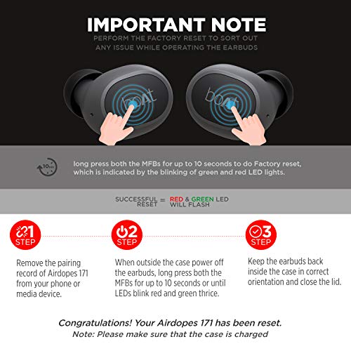 (Open Box)boAt Airdopes 170 TWS in Ear Earbuds with 50H Playtime, Quad Mics Enx Tech, Low Latency Mode, 13Mm Drivers, ASAP Charge, Ipx4, Iwp, Touch Controls & Bt V5.3