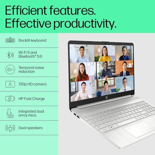 (BRAND REFURBISHED)HP Laptop 15, 12th Generation Intel® Core i5-1235U,15.6-inch(39.6 cm),FHD,8GB DDR4 RAM,1TB SSD,Intel Iris Xe Graphics, Backlit Kb,Dual Speakers,Win 11 + MSO'21,Natural Silver,1.69 kg,15s-fq5331TU