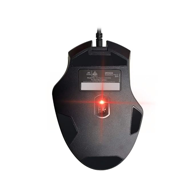 (Open Box) Ant Esports GM200W Optical Wired Gaming Mouse | 6 Programmable Buttons, 3200 DPI Adjustable and 7 Breathing Lights - Black
