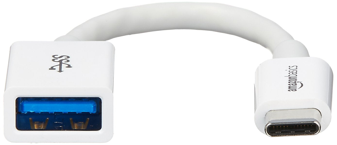 (Open Box) Amazon Basics L6LUC022-CS-R USB USB Type C to USB 3.1 Gen1 Female Adapter - White