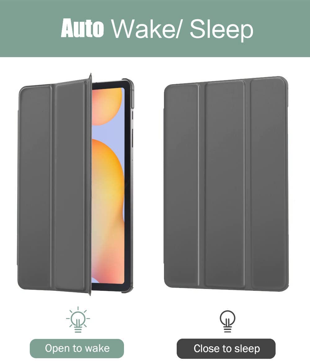 (Open Box)SwooK Case Compatible with Galaxy Tab S6 Lite 10.4 2020, Stand Cover with Translucent Frosted PC Back Shell Fit Samsung Galaxy Tab S6 Lite 10.4 2020 SM-P610/P615 (S6 lite 10.4 Inch, Aqua)
