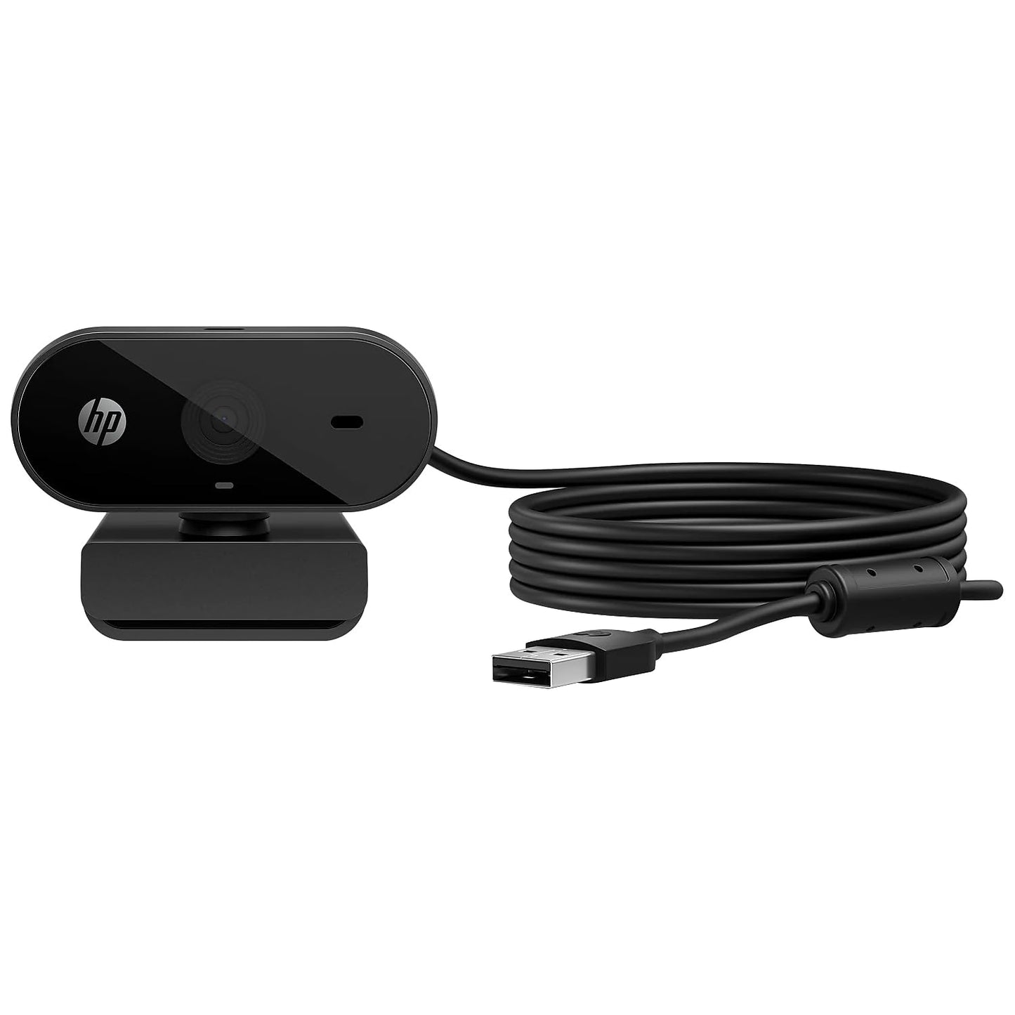 (Open Box)HP 320 FHD Webcam 1080 Full HD 30fps - Plug and Play Setup, Wide-Angle View for Video Calling on Skype, Zoom, Microsoft Teams and Other Apps/ 1 Year Warranty (53X26AA),Black