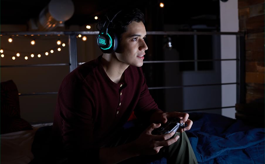 (OPEN BOX) JBL Quantum 810 Wireless Over Ear Gaming Headset with Mic, ANC, 50mm Neodymium Drivers, 43H Playtime, Low Latency, Dual Surround Sound, Boom Mic, 2.4GHz Wireless Dongle, Discord-certified Dial (Black)