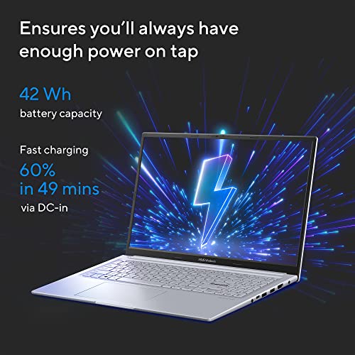 (Brand Refurbished)ASUS Vivobook 15X (2023), Intel Core i3-1315U 13th Gen, 15.6" (39.62 cms) FHD, Thin and Light Laptop (8GB/512GB SSD/Windows 11/Office 2021/Backlit KB/Silver/1.6 kg), K3504VAB-NJ322WS