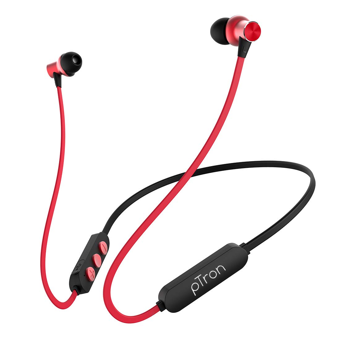 (Open Box) pTron Bassfest Plus Magnetic in Ear Bluetooth 5.0 Wireless Headphones with Mic, Stereo Sound with Bass, IPX4 Water & Sweat Resistant, Voice Assistance, Ergonomic & Lightweight - (Black & Grey)