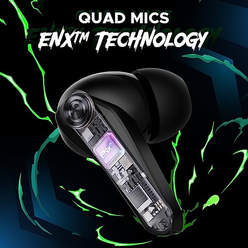 (Open box)boAt Immortal 141 TWS Gaming in Ear Earbuds with Enx?? Tech, Up to 40 Hours Playtime, Beast?? Mode, Ipx4 Resistance, Iwp?? Tech, RBG Lights, & USB Type-C Port(Black Sabre)