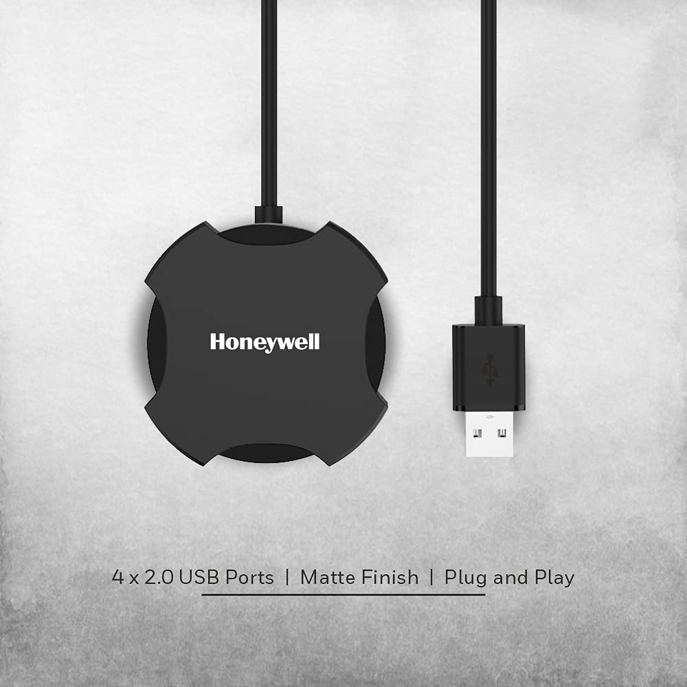 (Open Box) Honeywell Newly Launched 4in1 Ultra Slim Multiport Type C Hub to 1xUSB 3.0 & 3xUSB 2.0 Ports,30cms(1 feet) Cable,DataTransfer Speed Upto 5GBPS,Universally Compatible with All USB,PC,Speaker,Laptop