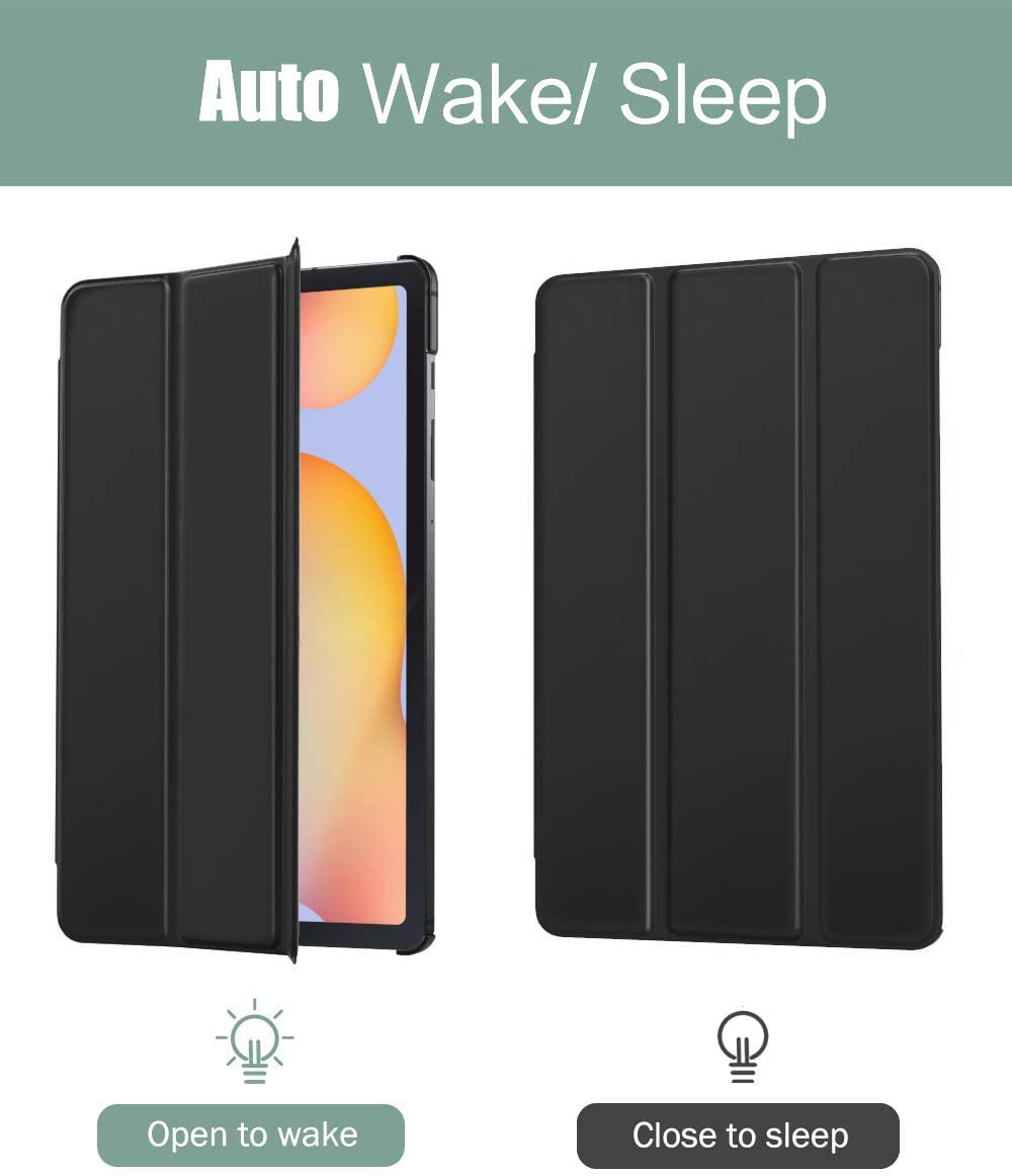 (Open Box)SwooK Case Compatible with Galaxy Tab S6 Lite 10.4 2020, Stand Cover with Translucent Frosted PC Back Shell Fit Samsung Galaxy Tab S6 Lite 10.4 2020 SM-P610/P615 (S6 lite 10.4 Inch, Aqua)