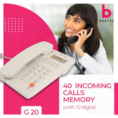 (Open Box) Beetel B11 Corded Landline Phone, Ringer Volume Control, LED for Ring Indication, Wall/Desk Mountable, Classic Design, Clear Call Quality, Mute/Pause/Flash/Redial Function (Made in India)(Black)(B11)