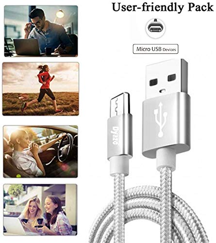(Open Box)Dyazo 2.4 Amp Nylon Braided Fast Mobile Charging USB Cable/Cord/Taar IF Compliant Chip for All Micro USB Android Devices Support Charging and Sync (1 Meter Black)
