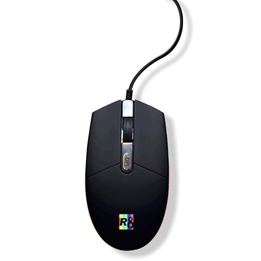 (Open Box) BRIX R8 Gaming Mouse 2400 DPI (Adjustable 800/1200/1600/2400 DPI) USB 4D Buttons with Mouse