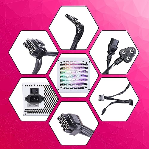 (Open Box)Zebronics 450W Black Gold Power Supply with 3X SATA connectors, 2X Molex, 80mm Built-in Fan, Extra Long Cables, 1.2 Meter Power Cable and Suitable for Regular use Computers