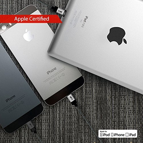 (Open box)boAt LTG 500 Apple MFI Certified for iPhone, iPad and iPod 2Mtr Data Cable(Metallic Silver)