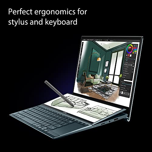 (Brand Refurbished) ASUS ZenBook Duo 14 (2021) Dual Screen Laptop, 14" (35.56 cm) FHD, Intel Core i5-1155G7 11th Gen, (16GB/512GB SSD/Windows 11/Office 2021/2GB NVIDIA GeForce MX450/Blue/1.62 Kg), UX482EGR-KA521WS