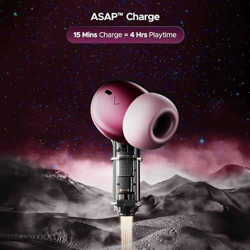 (Open Box) boAt Nirvana Space w/ 360º Spatial Audio, ANC Up to 32dB, 100hrs Playback, 4 Mics with AI-ENx™, Hearables App, Adaptive EQ, in-Ear Detection, DLC Drivers Truly Wireless in Ear Earbuds