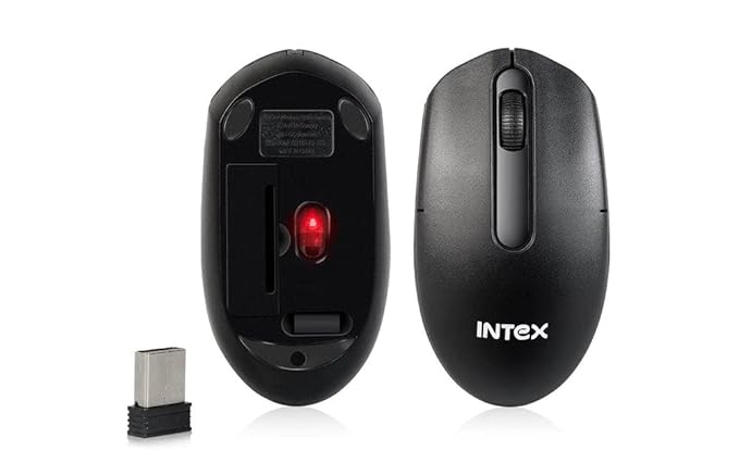(Open Box) Intex IT-WL121 / Amaze + Wireless Optical Mouse (2.4GHz Wireless, Black)
