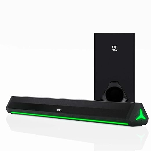 (Open Box) GOVO GOSURROUND 900 | 200W Soundbar | 2.1 Channel Home Theatre | Deep Bass from 6.5‰ Subwoofer | BT v5.3, HDMI, AUX, USB Connectivity | 4 EQ Modes | Sleek Remote & LED Lights+Display (Platinum Black)