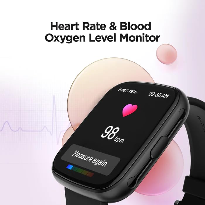 (Open Box)Boat Wave Play Vivid 1.69" (4.29cm) HD Display Smartwatch with IP68 Dust & Water Resistance, 10+ Sport Modes