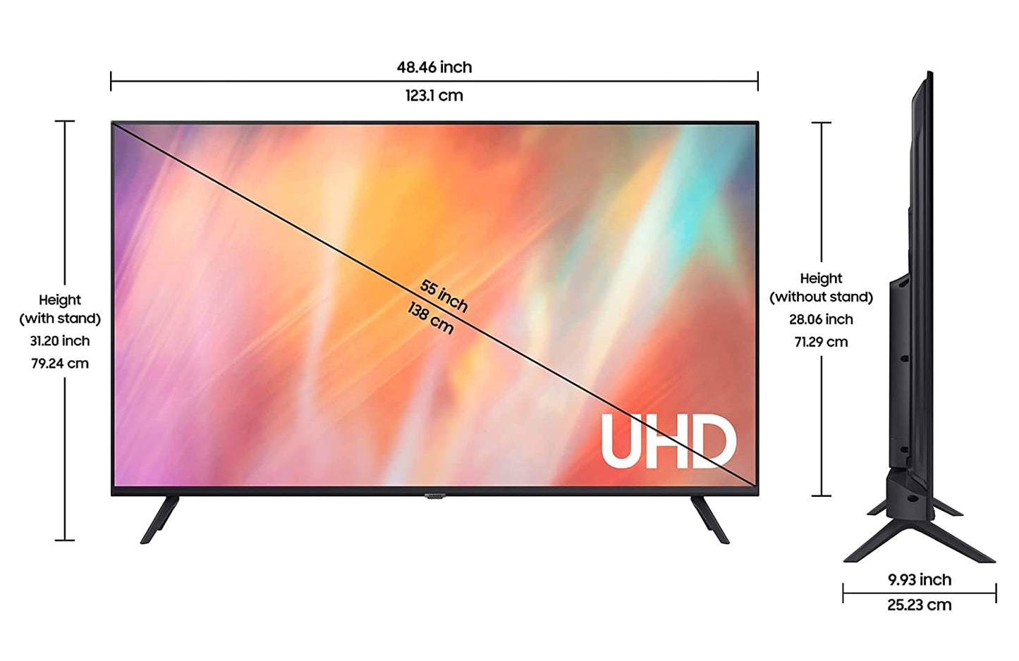 (Open Box) Samsung 138 cm (55 Inches) 4K Ultra HD Smart LED TV (UA55AU7600KXXL, Black)