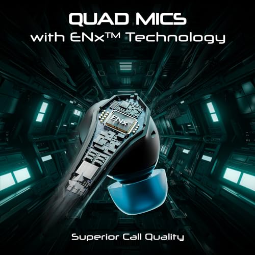 (Open box)boAt Immortal 111 TWS in Ear Earbuds with Up to 40 Hours of Playtime, 40 Ms Super-Low Latency Beast Mode, RGB LEDs, Quad Mics with Enx Tech, ASAP Charge, Iwp Tech, Ipx4, Btv5.3(Black Sabre)