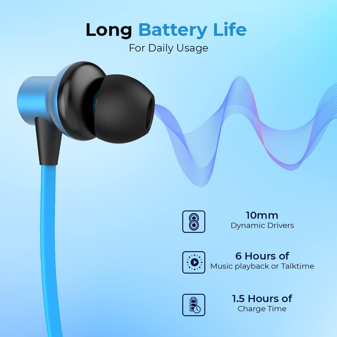 (Open Box) pTron Bassfest Plus Magnetic in Ear Bluetooth 5.0 Wireless Headphones with Mic, Stereo Sound with Bass, IPX4 Water & Sweat Resistant, Voice Assistance, Ergonomic & Lightweight - (Black & Grey)