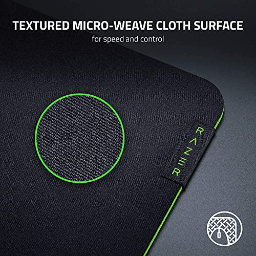 (OPEN BOX)Razer Strider - L Multilayer Synthetic Leather, Foam Padding, Head Cushion, Height Adjustable, Black/Green (RZ02-03810200-R3M1)