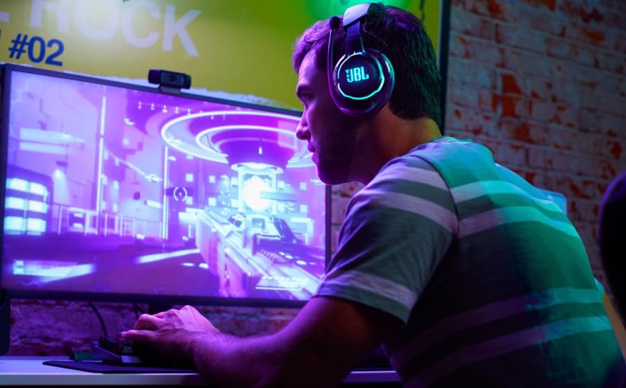 (OPEN BOX) JBL Quantum 810 Wireless Over Ear Gaming Headset with Mic, ANC, 50mm Neodymium Drivers, 43H Playtime, Low Latency, Dual Surround Sound, Boom Mic, 2.4GHz Wireless Dongle, Discord-certified Dial (Black)